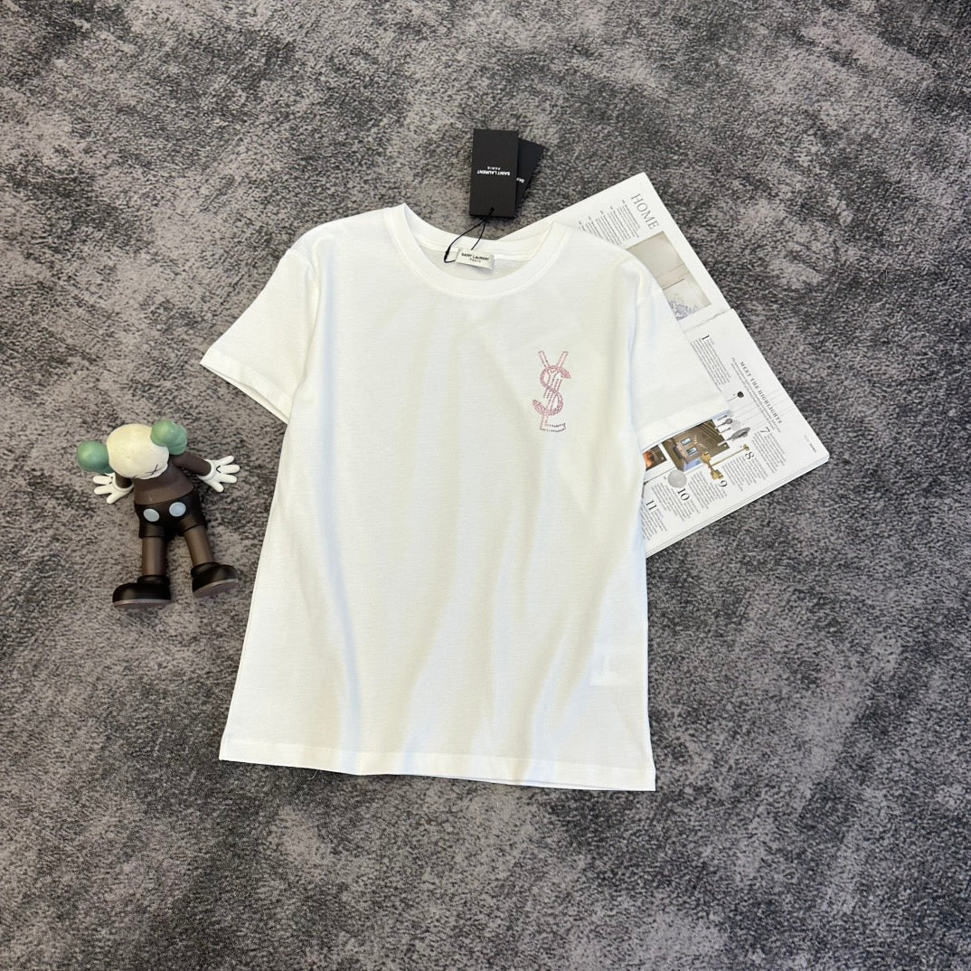 YSL SS26 Logo Monogram T-Shirt Cotton 350777