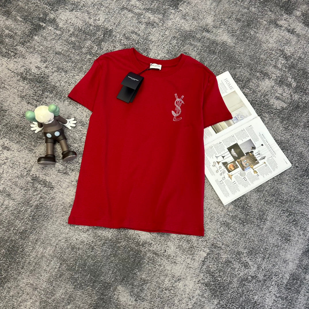 YSL SS26 Logo Monogram T-Shirt Cotton 350777
