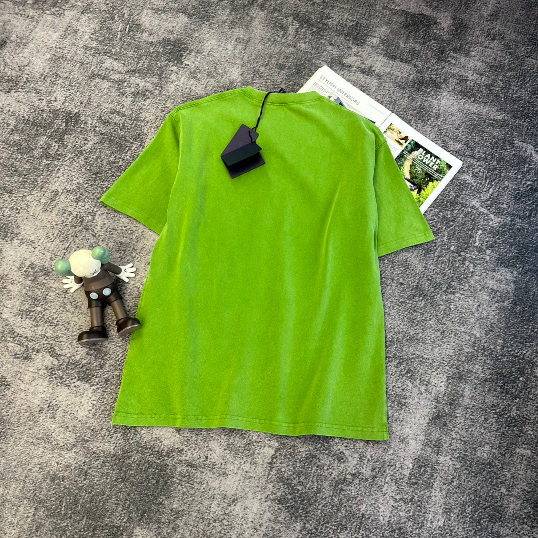 Prada Short-Sleeve T-Shirt Green Cotton 369939