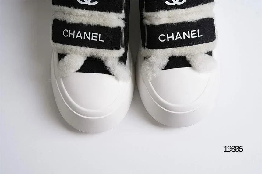 CC 26s Sneakers Black White Wool Suede