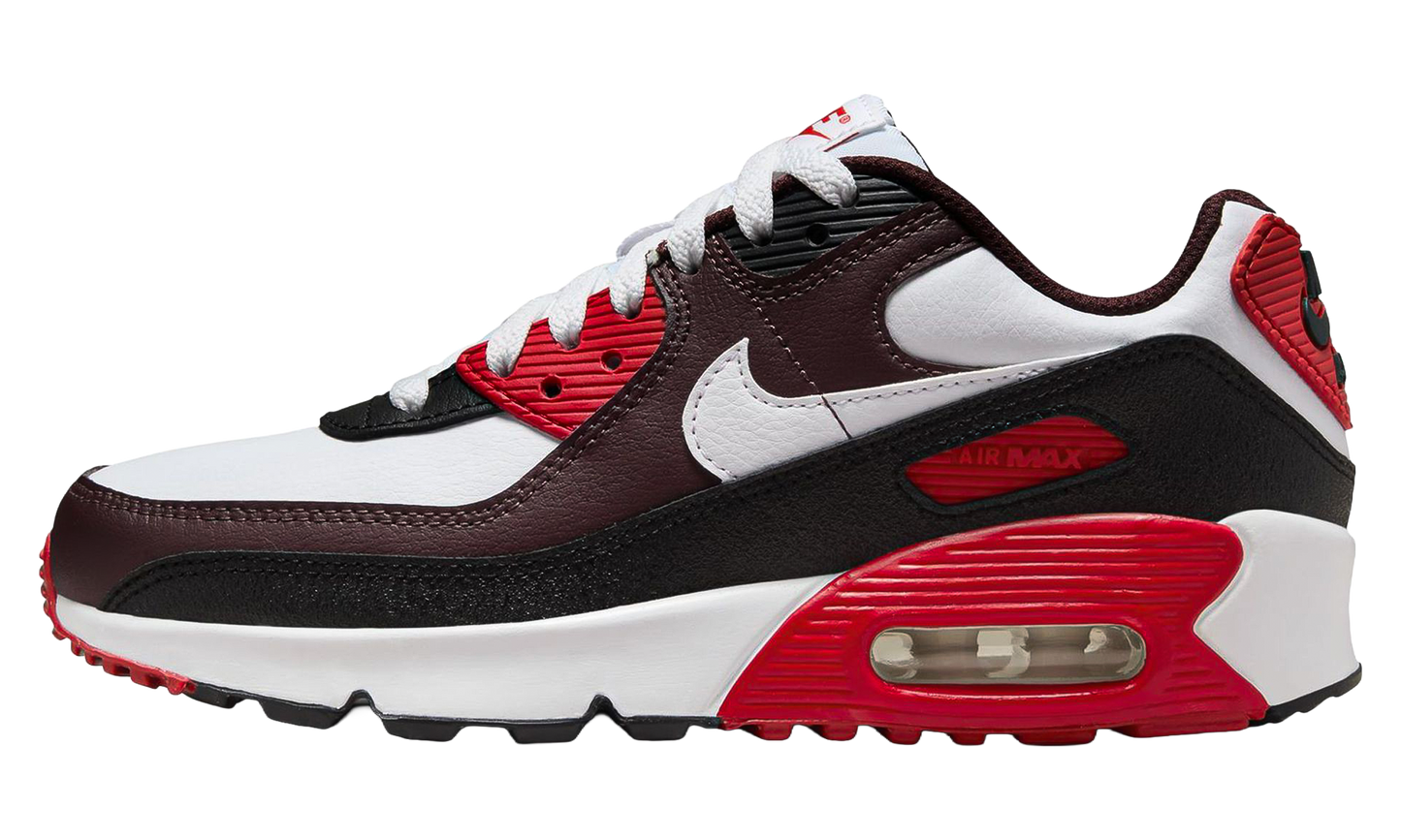 Air Max 90 GS "Burgundy Crush Black University Red White" HF6358 600