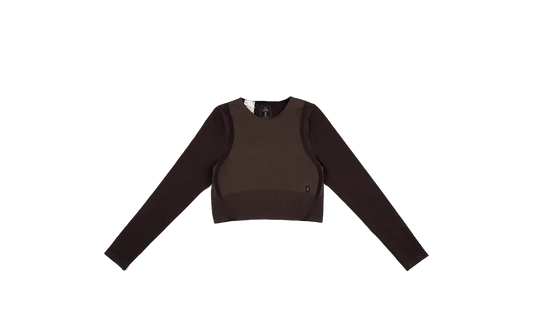 Studio Knit Long-T Crop "Pebble Black" 1WF10263573