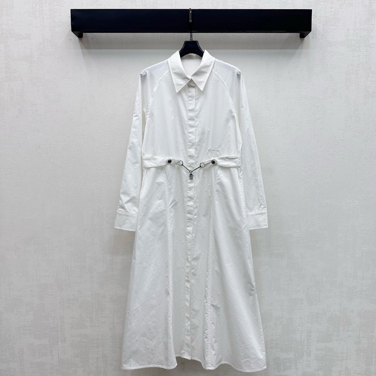 HM Jewel Button Belted Shirt Dress Cotton 404062