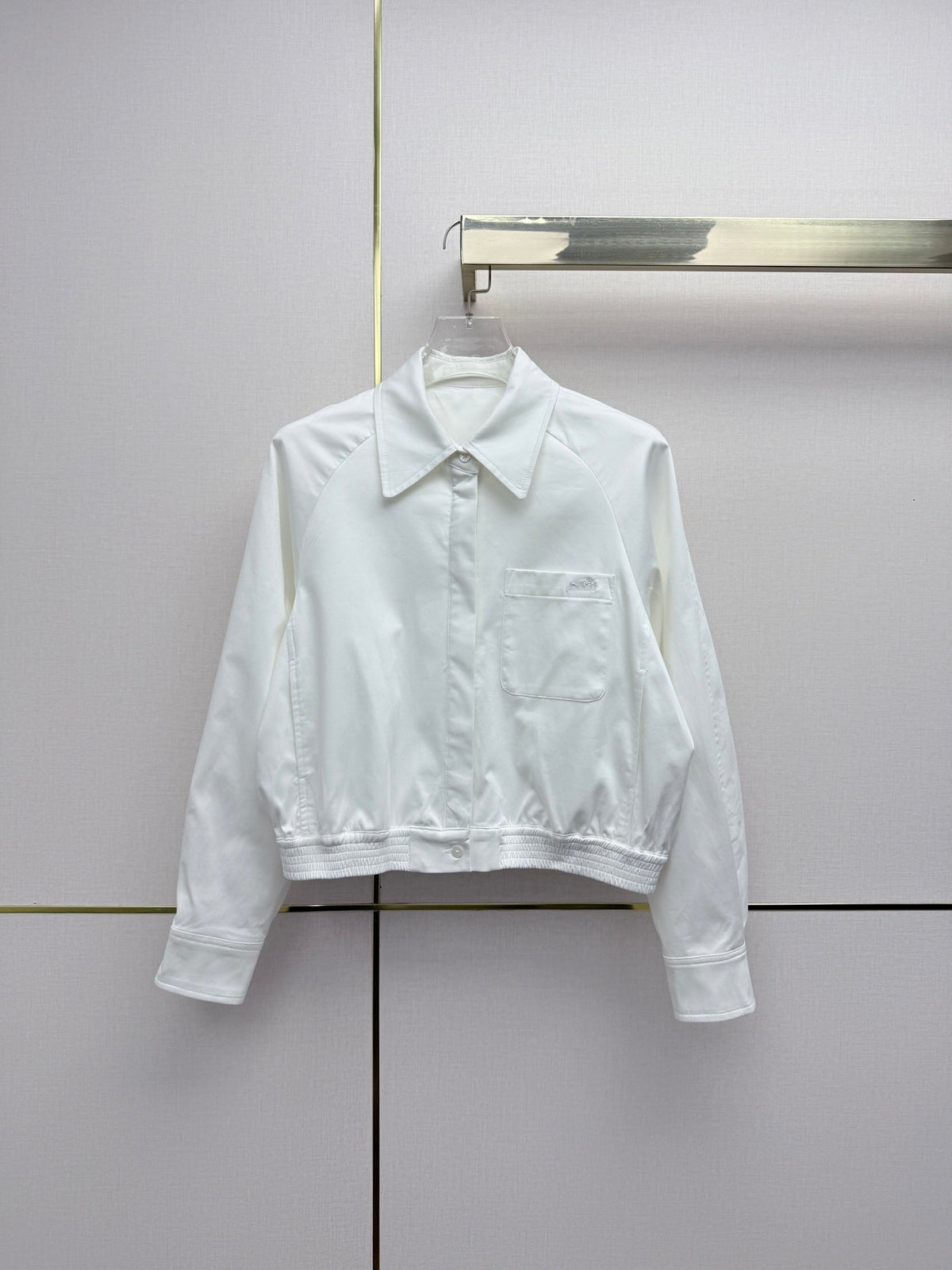HM Elastic Hem Cropped Shirt Cotton 400246