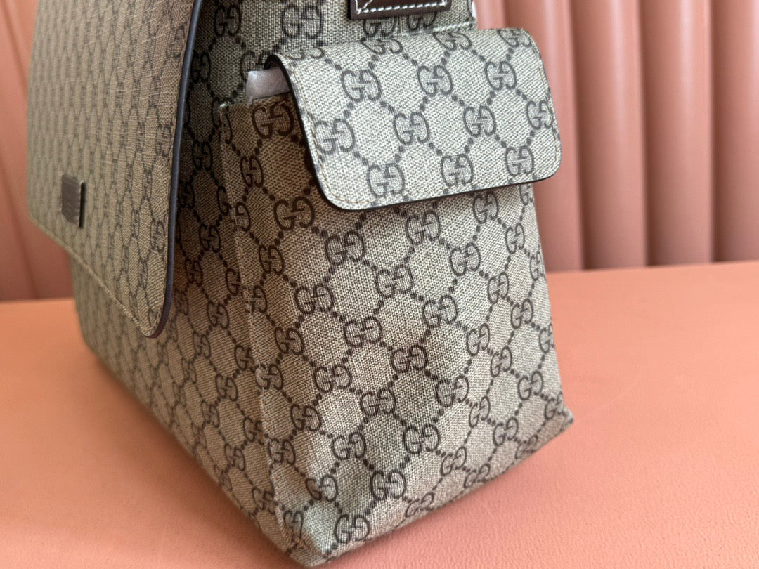 GG Large Changing Diaper Bag Brown Beige Canvas