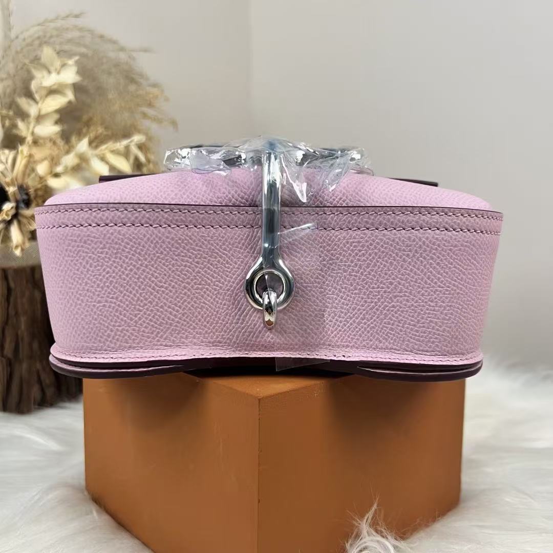 HM Della Cavalleria Mini Bag Light Pink Epsom Leather