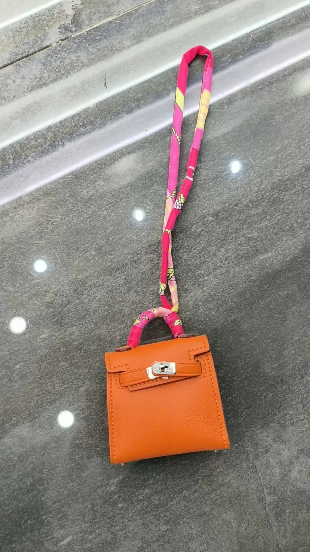 HM Kelly Twilly Handbag Charm Multicolor Cowhide Leather