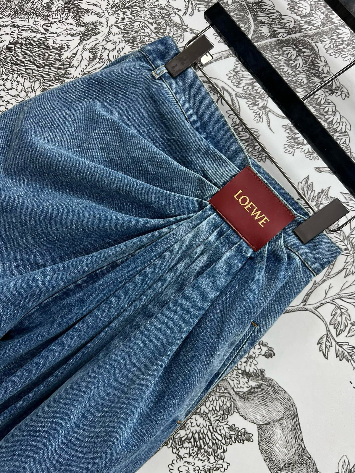 Loewe Draped Jeans Blue Denim