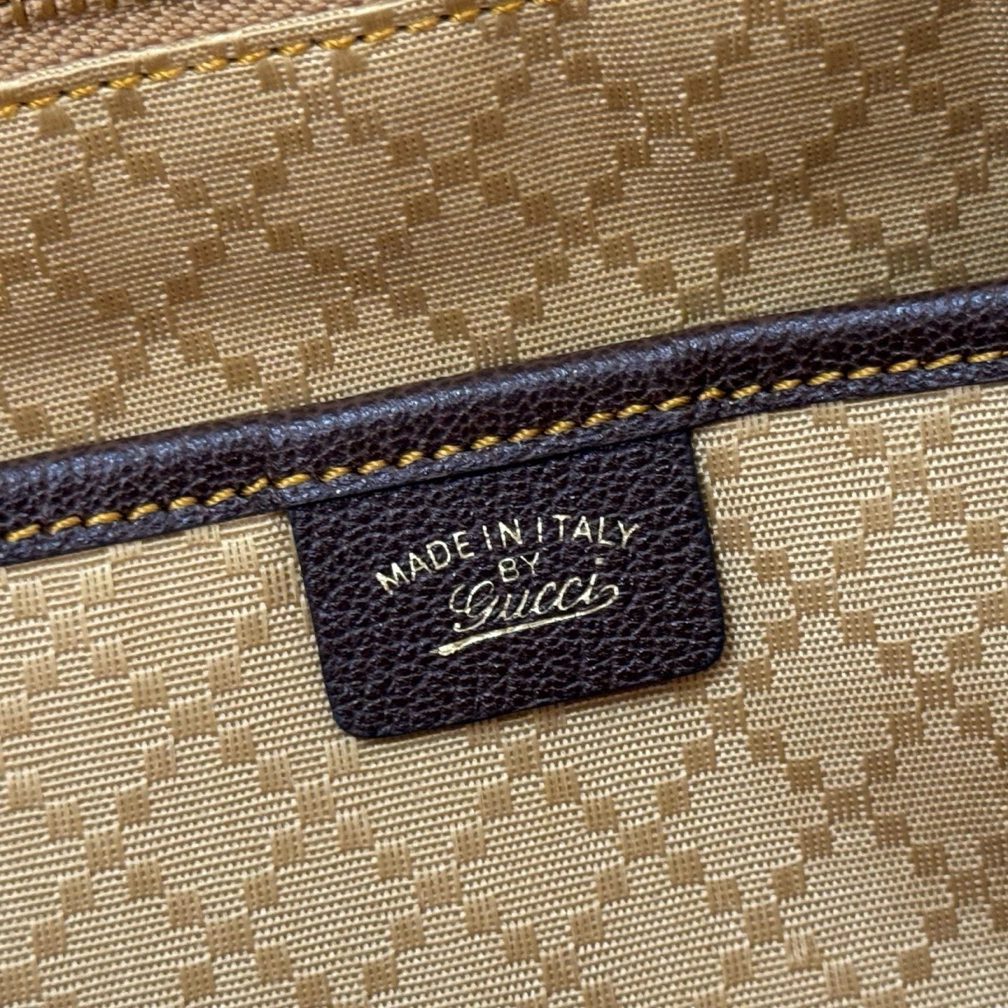 GG Paparazzo Large Top Handle Bag Beige Canvas