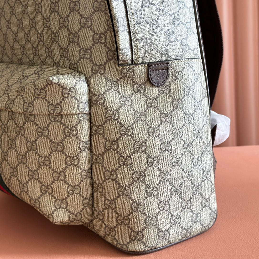GG Ophidia Medium Backpack Bag Beige Canvas