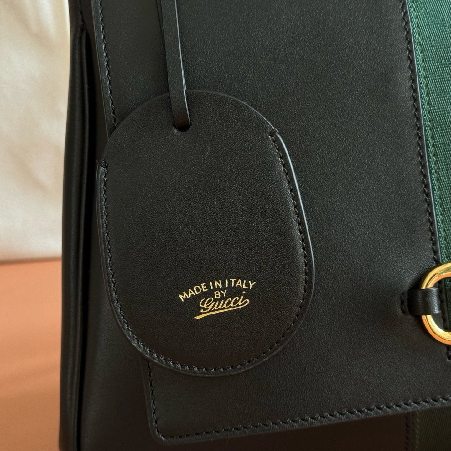 GG Paparazzo Medium Top Handle Bag 32cm Black Leather