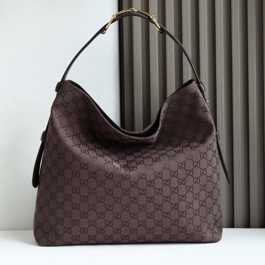 GG Beatrix Large Tote Bag Coffee Canvas
