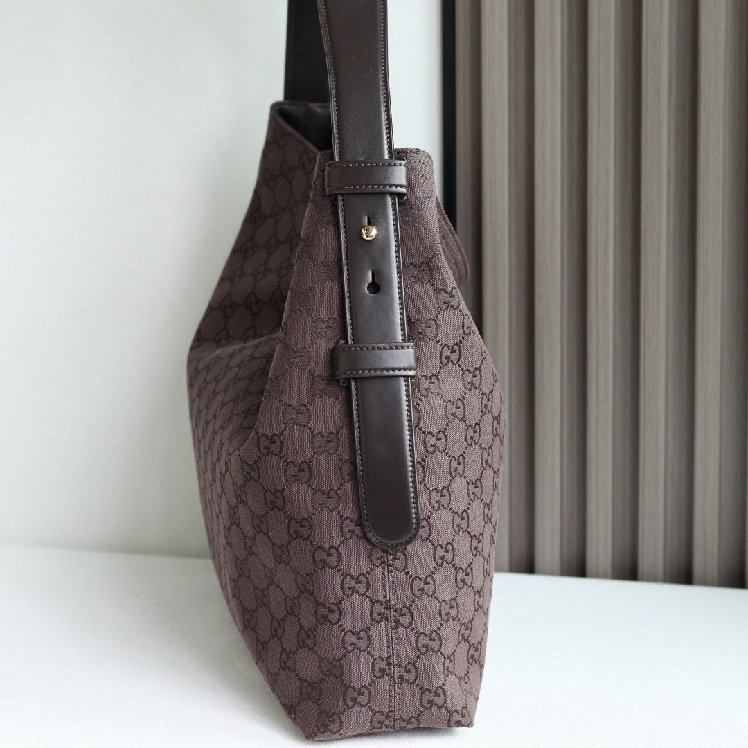 GG Beatrix Large Tote Bag Coffee Canvas