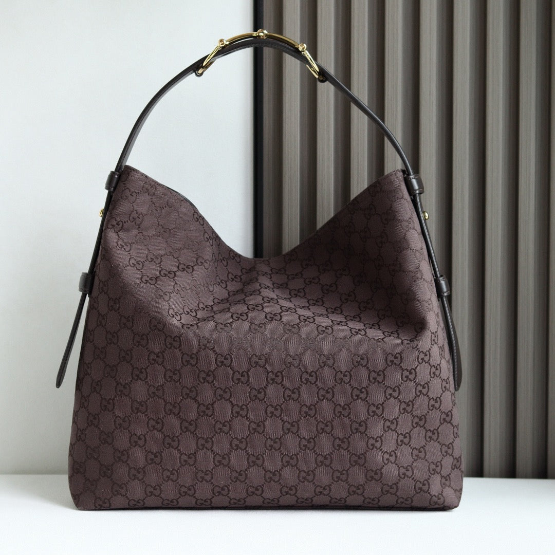 GG Beatrix Large Tote Bag Coffee Canvas