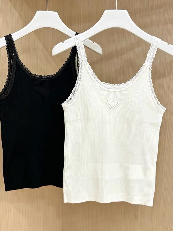 Prada Cotton Ribbed Tank Top