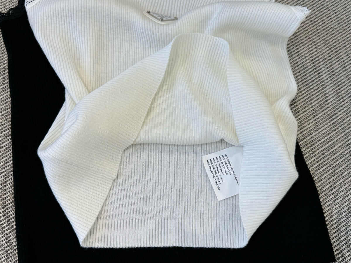 Prada Cotton Ribbed Tank Top