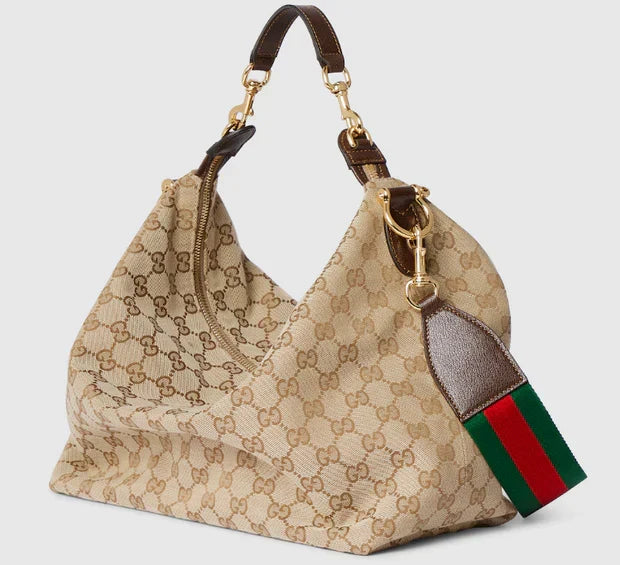 Gucci 2026 Brera Bag Sand And Dark Brown Canvas Leather