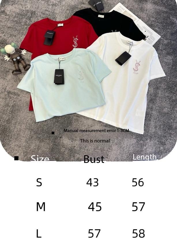 YSL SS26 Logo Monogram T-Shirt Cotton 350777
