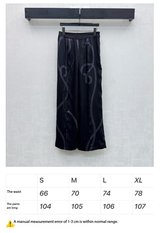 HM SS26 Palefroi Remix Pajama Pants Black Mulberry Silk 351817