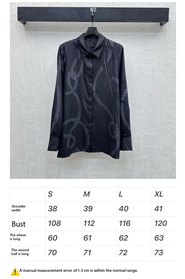 HM SS26 Palefroi Remix Long-Sleeve Shirt Black Mulberry Silk 351818