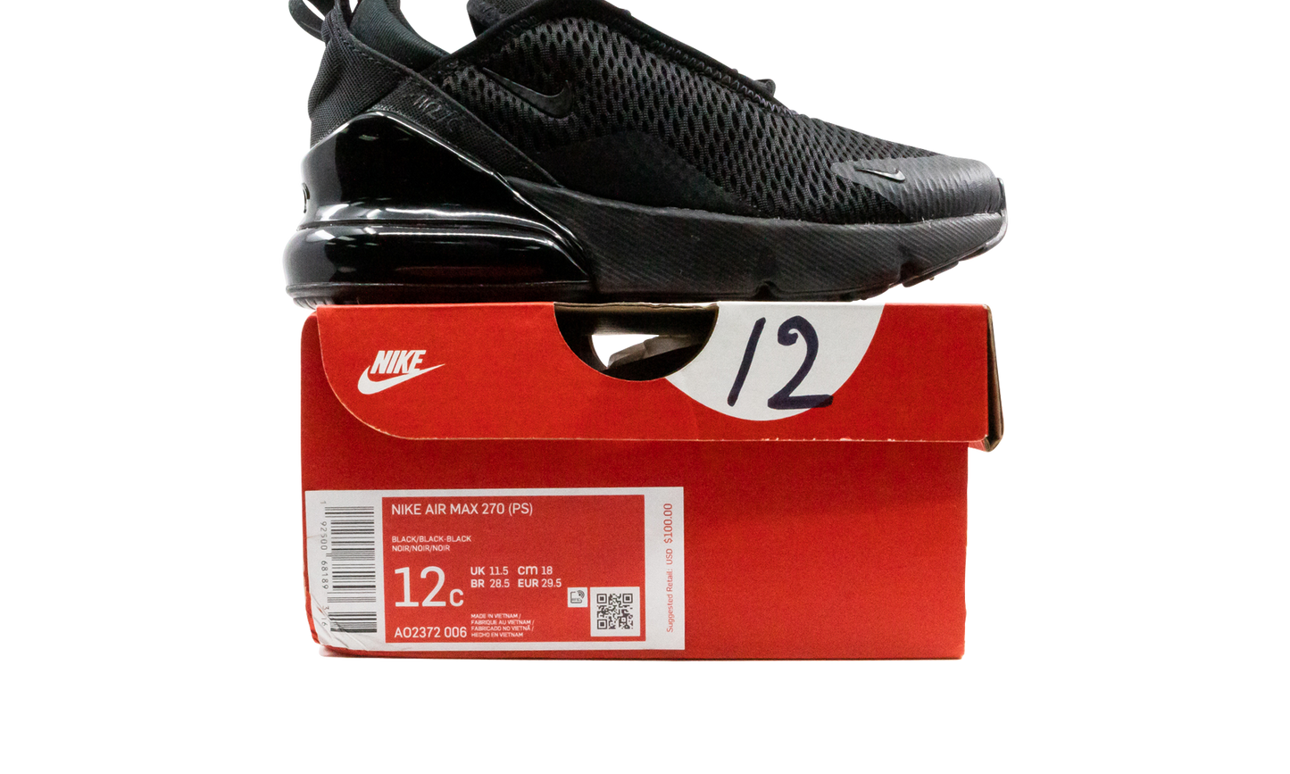 Air Max 270 (PS) "Triple Black" AO2372 006