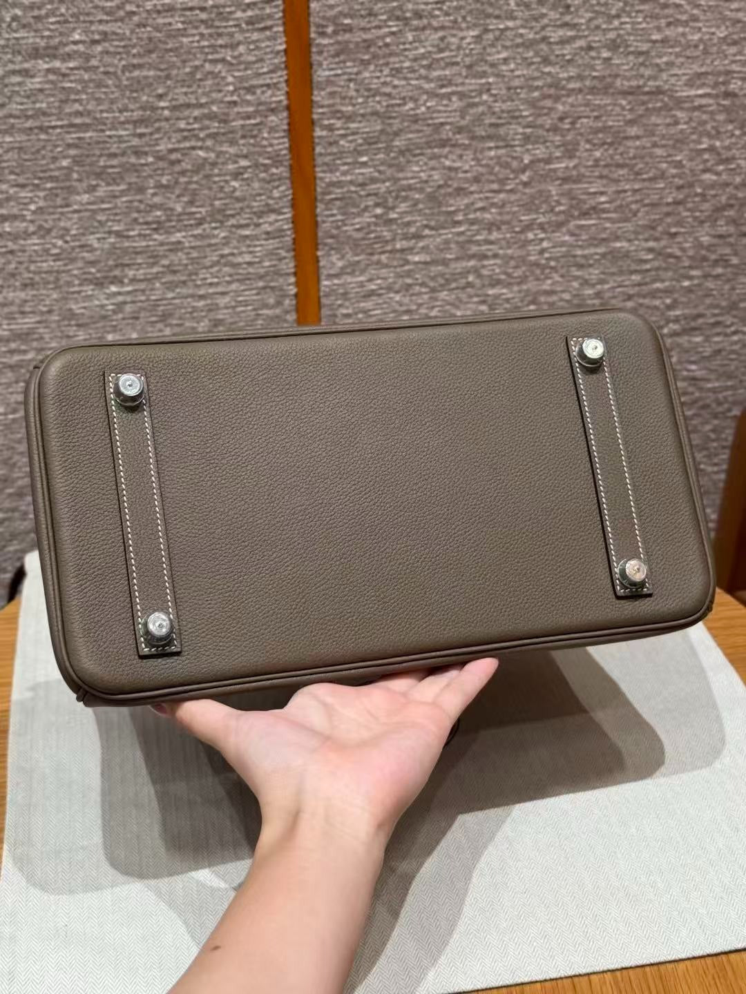 HM Birkin 29cm Etoupe Taurillon Leather