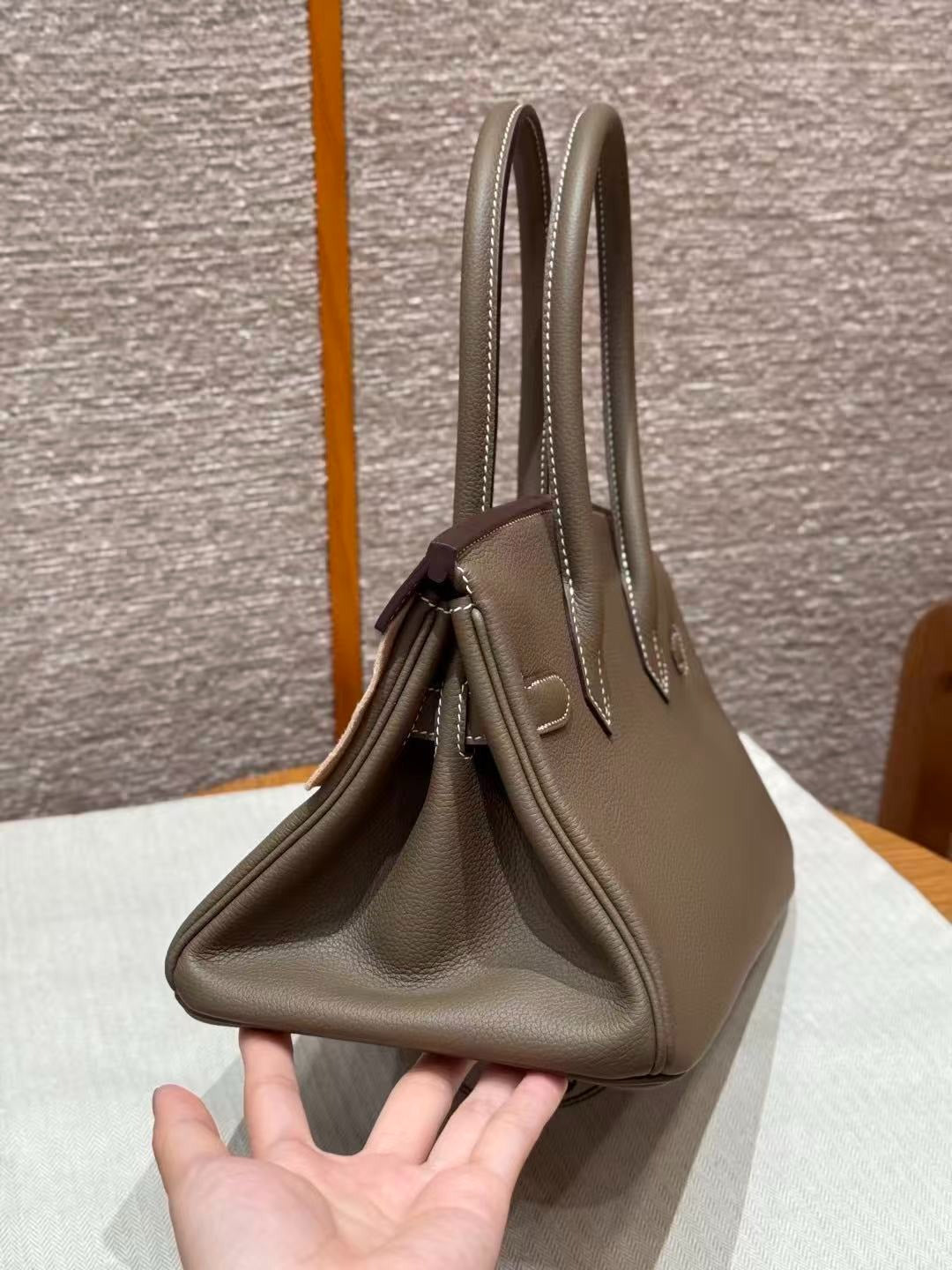 HM Birkin 29cm Etoupe Taurillon Leather