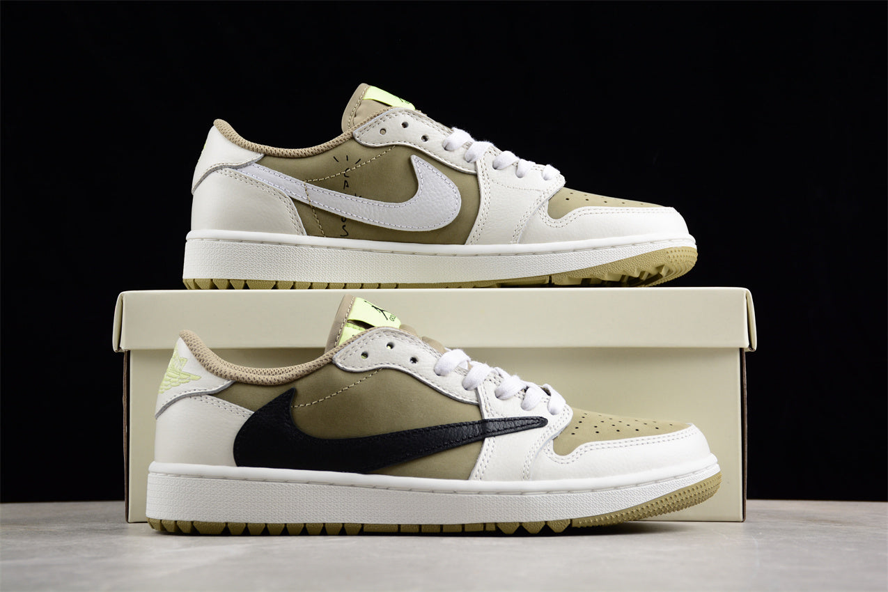 AJ 1 Retro Low Golf Travis Scott Neutral Olive