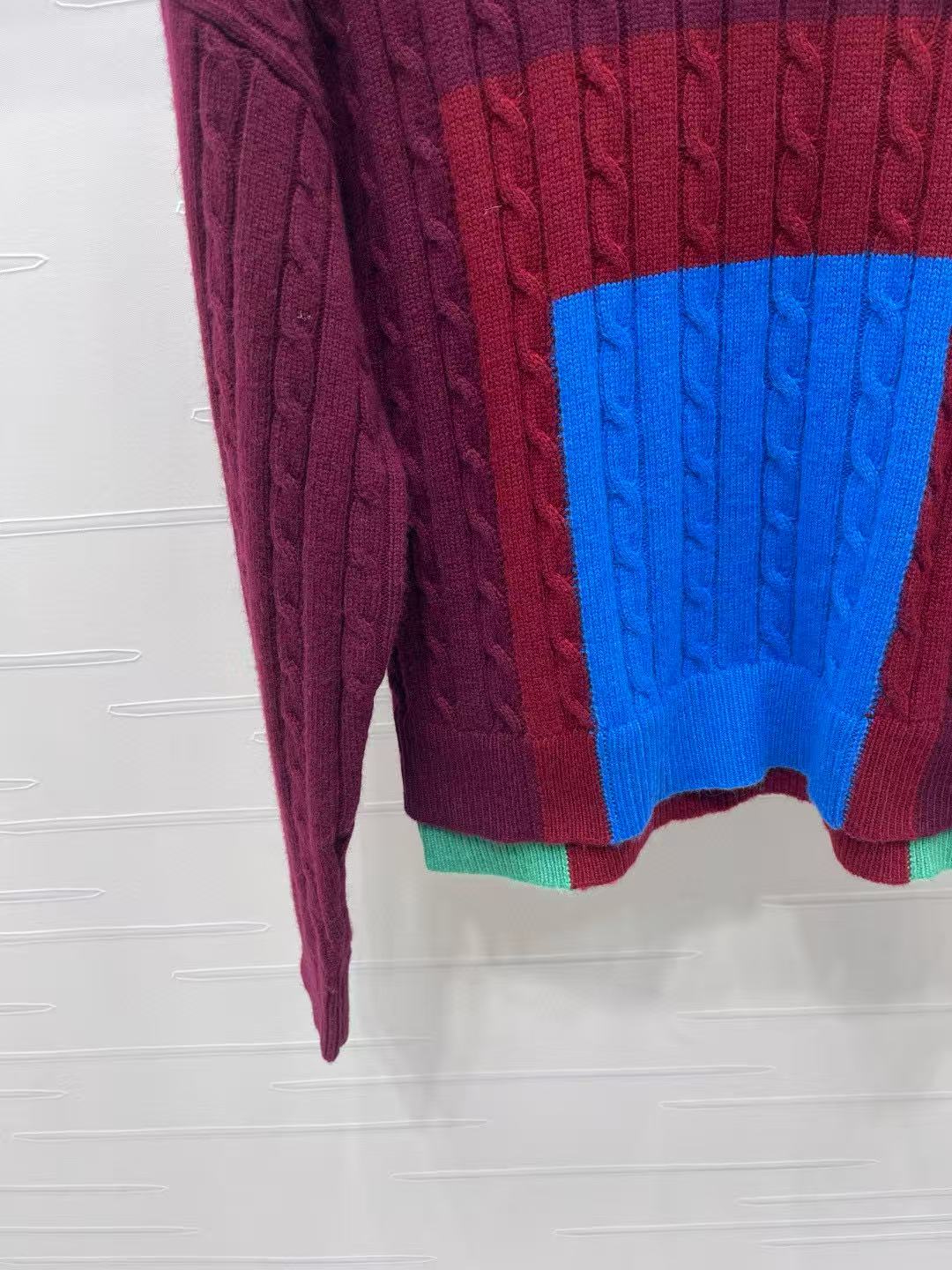 LOEWE Layered cable-knit wool sweater