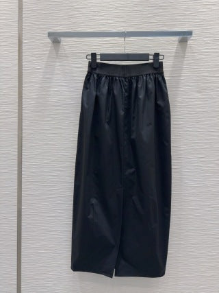 Prada 25 Logo Skirt Black and White Cotton