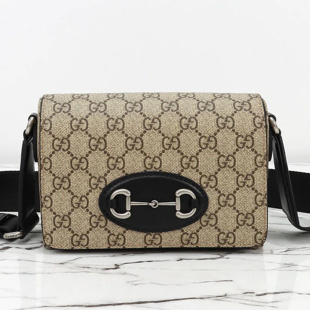 Gucci 2026 Horsebit 1955 Mini Bag 19cm Canvas Leather