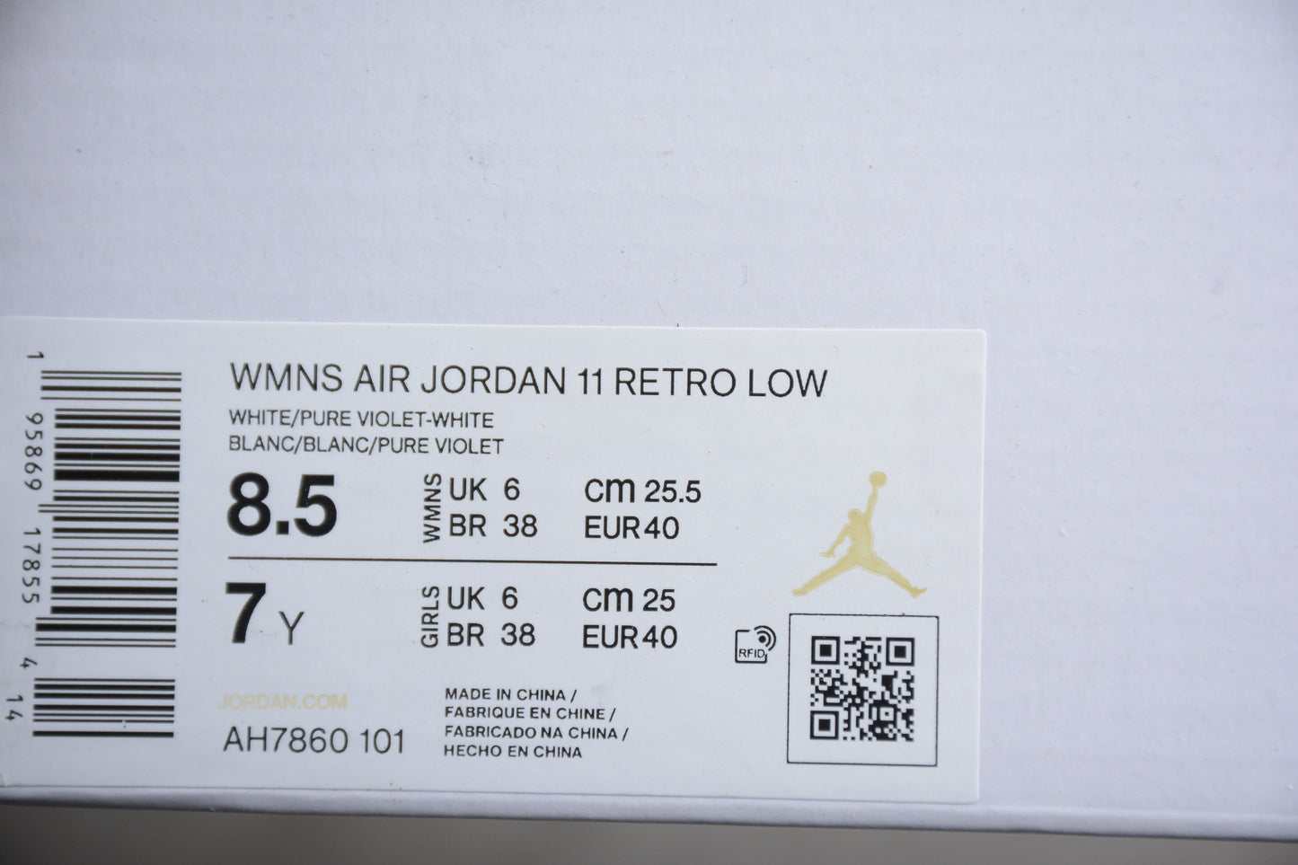 Air Jordan 11 Low  Pure Violet