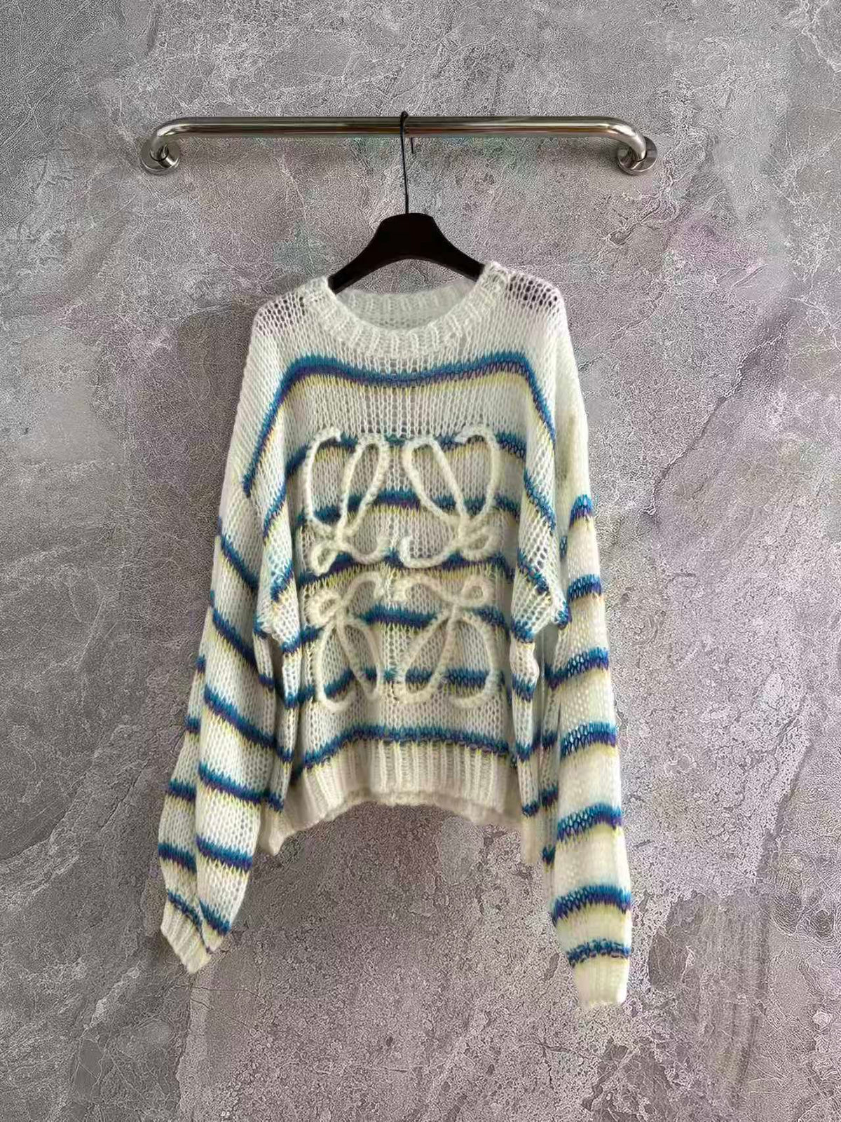 Loewe Anagram open-knit sweater