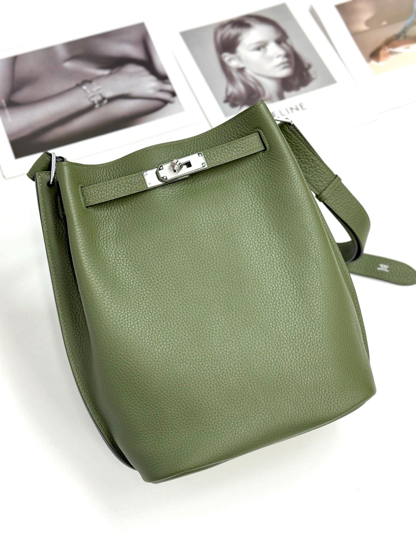 Hermes 2026 So Kelly Leather Silver Hardware