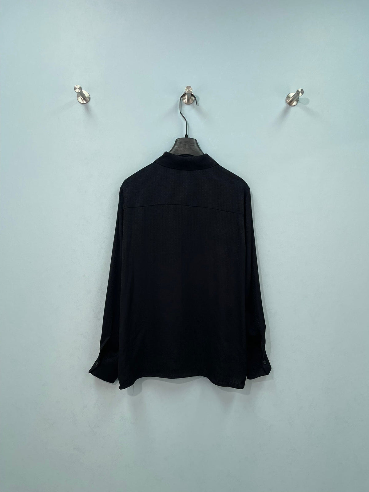 HM Long-Sleeve Blouse & Wide-Leg Pants Set Black Cotton 699252