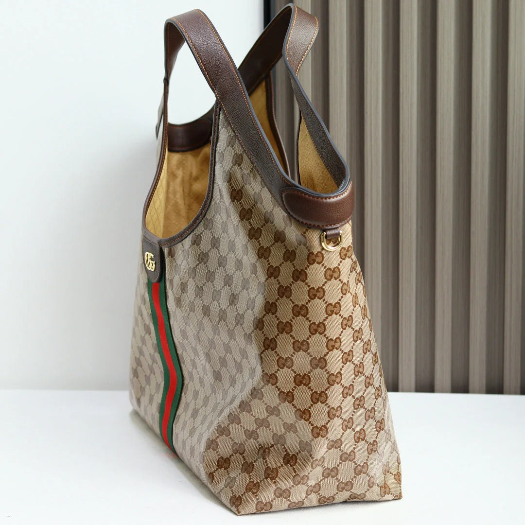 Gucci 2026 Giglio Shoulder Bag 25cm Canvas Calfskin