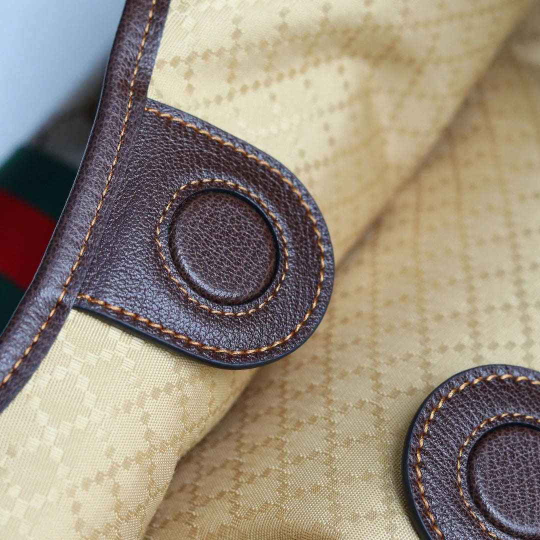 Gucci 2026 Giglio Shoulder Bag 25cm Canvas Calfskin