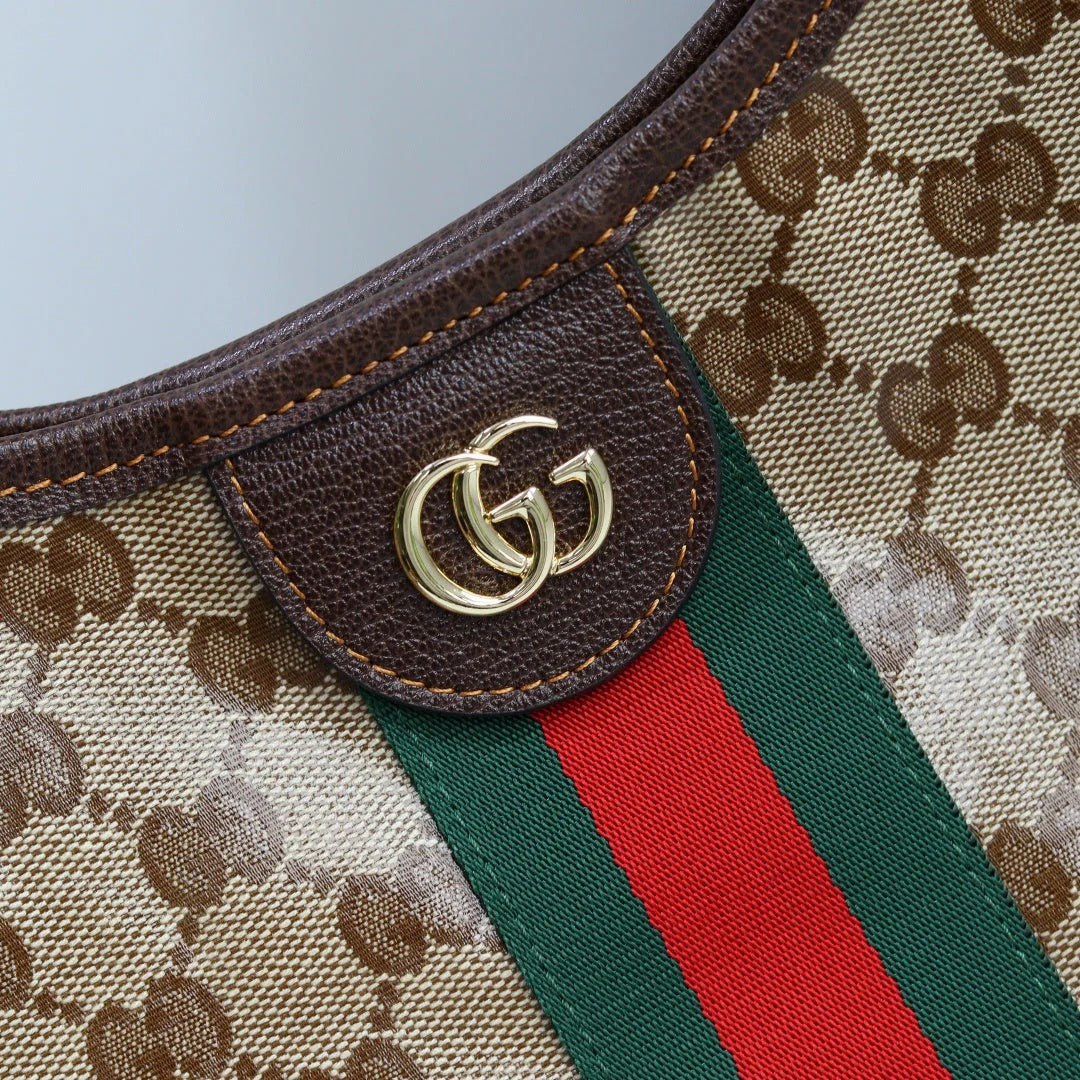 Gucci 2026 Giglio Shoulder Bag 25cm Canvas Calfskin