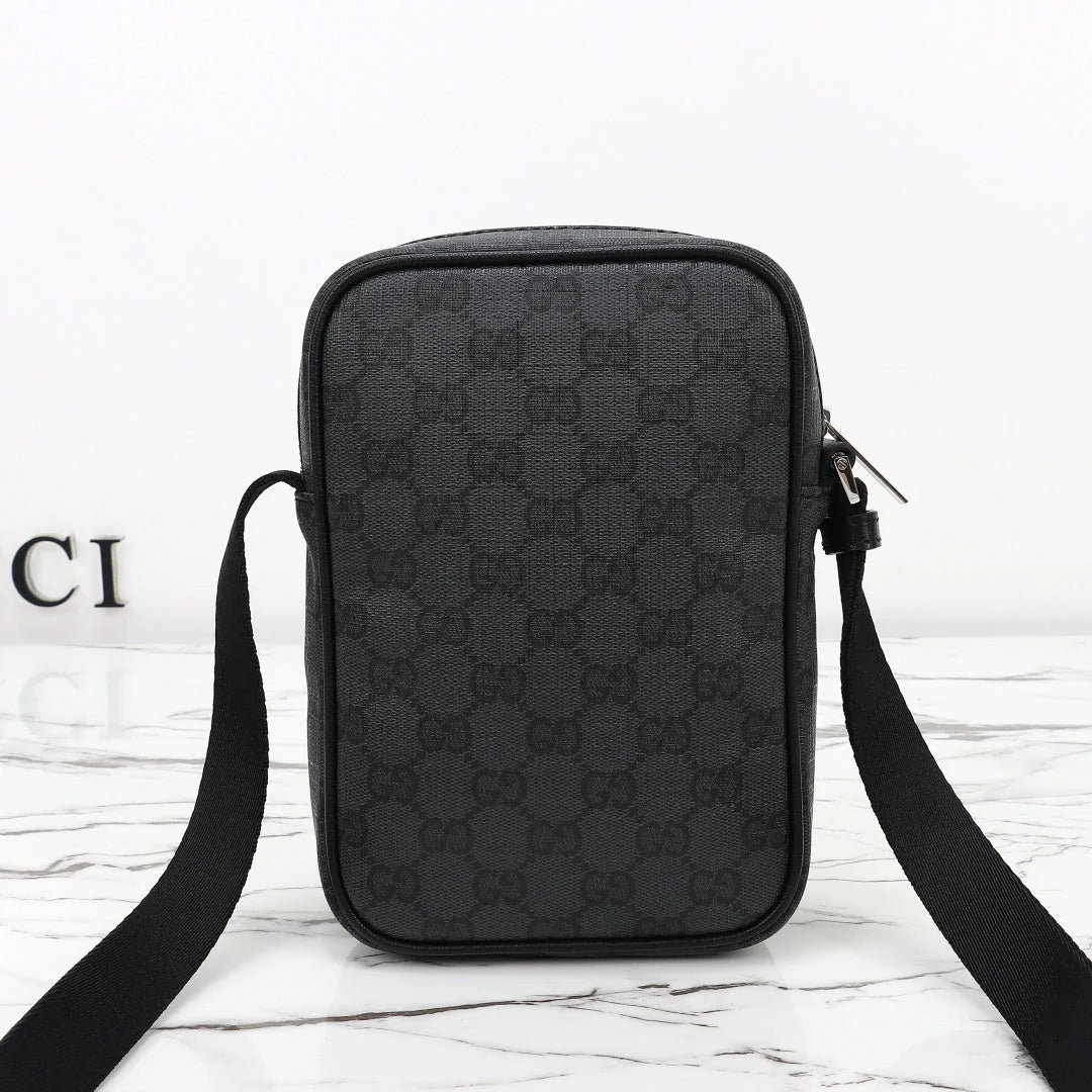 Gucci 2026 Essence Classic Mini Bag 20cm Black Canvas Leather