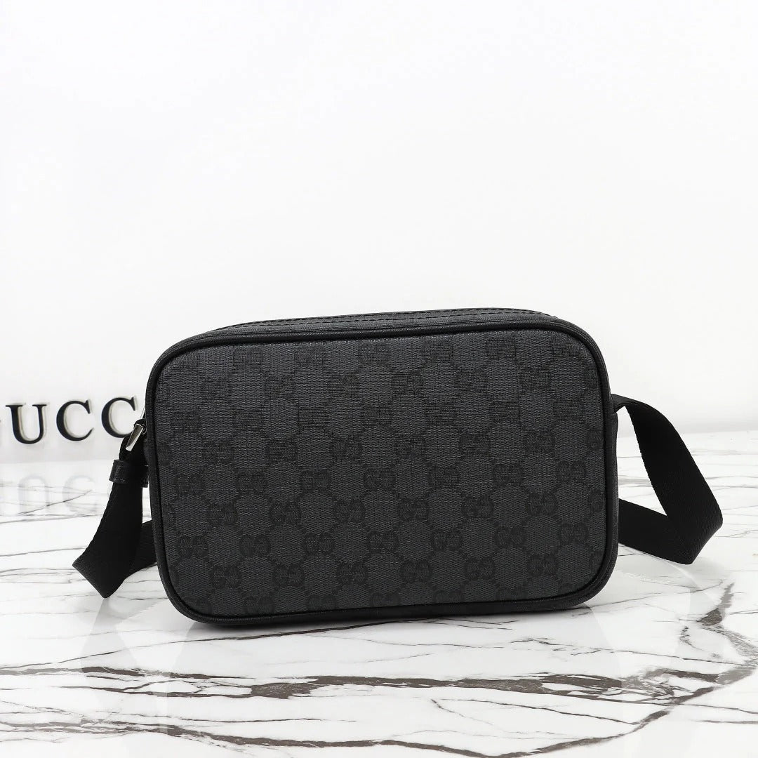 Gucci 2026 Essence Classic Mini Bag 22cm Black Canvas Leather