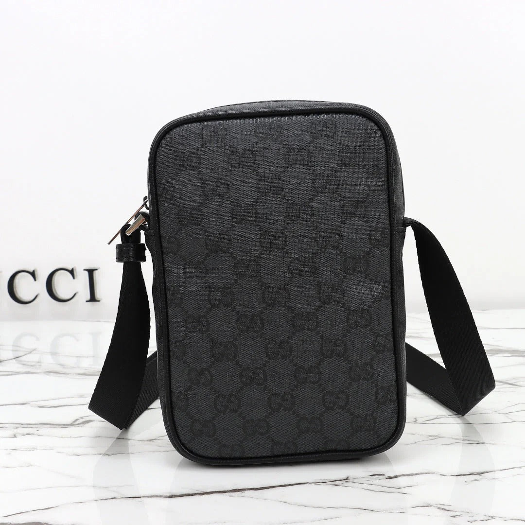 Gucci 2026 Essence Classic Mini Bag 20cm Black Canvas Leather