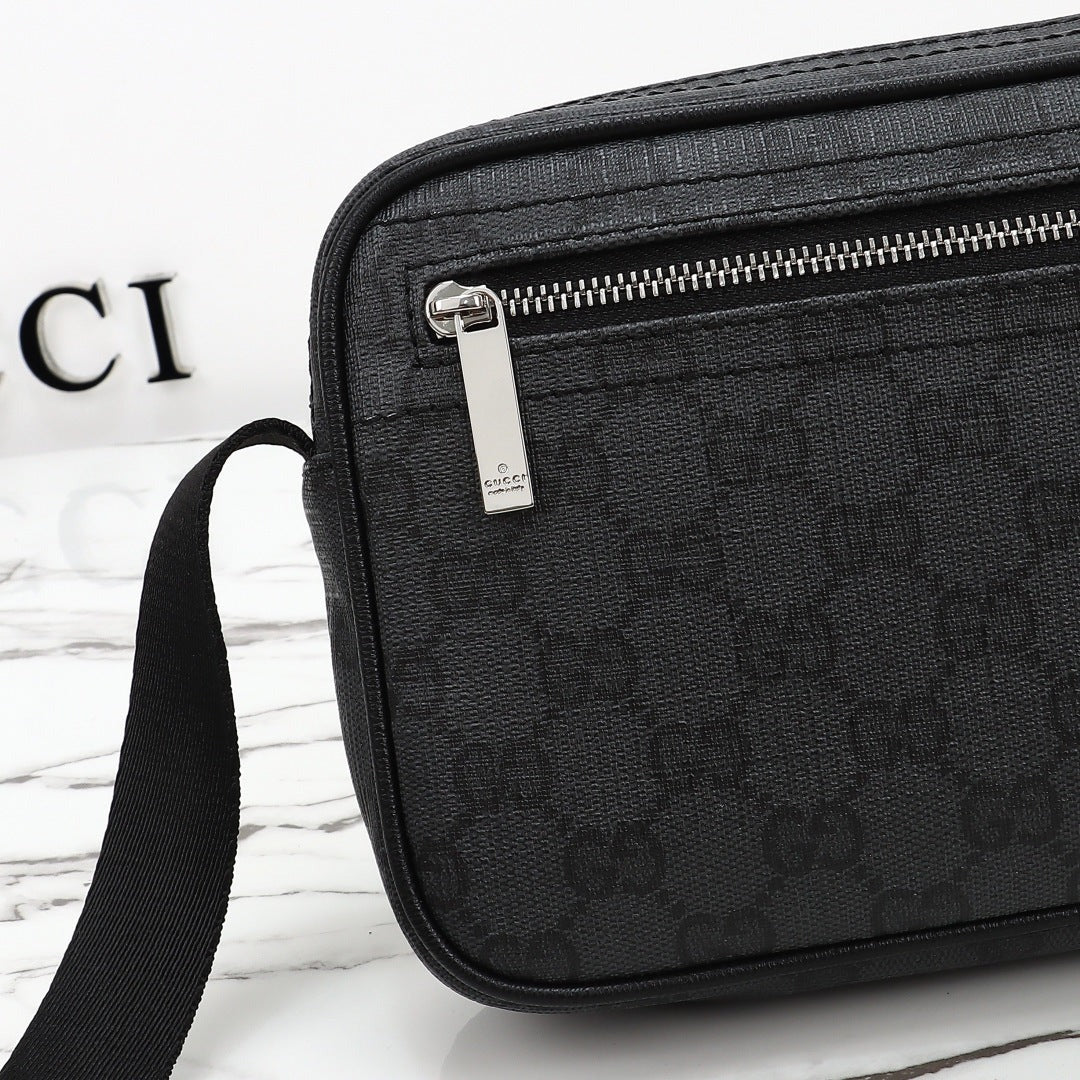 Gucci 2026 Essence Classic Mini Bag 22cm Black Canvas Leather