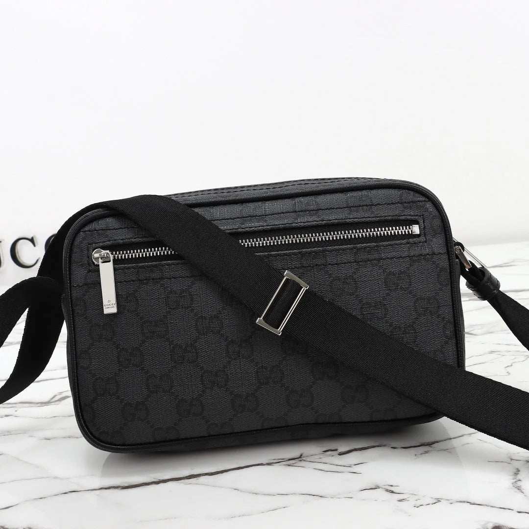 Gucci 2026 Essence Classic Mini Bag 22cm Black Canvas Leather