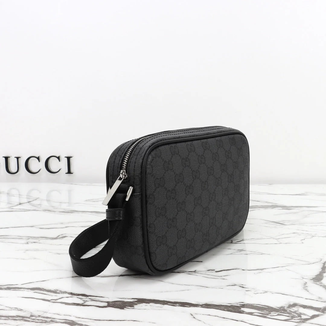Gucci 2026 Essence Classic Mini Bag 22cm Black Canvas Leather