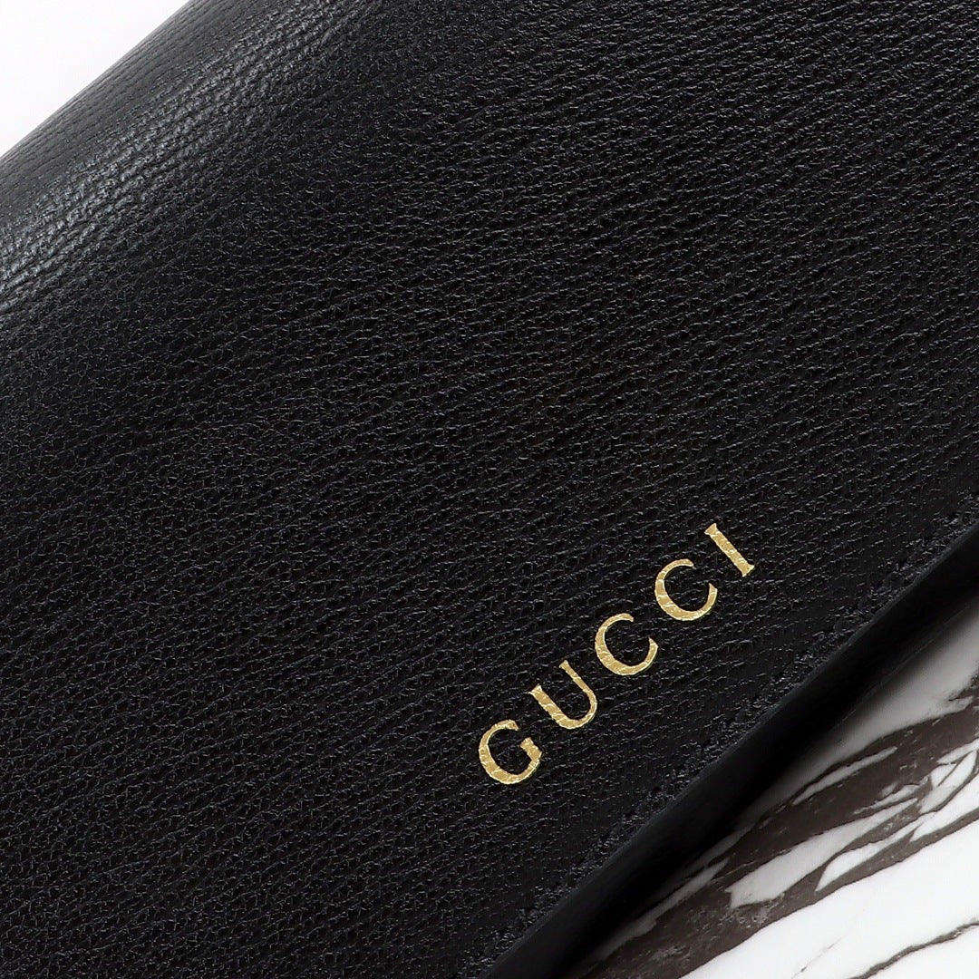 Gucci 2026 Wallet with Strap 19cm Black Calfskin