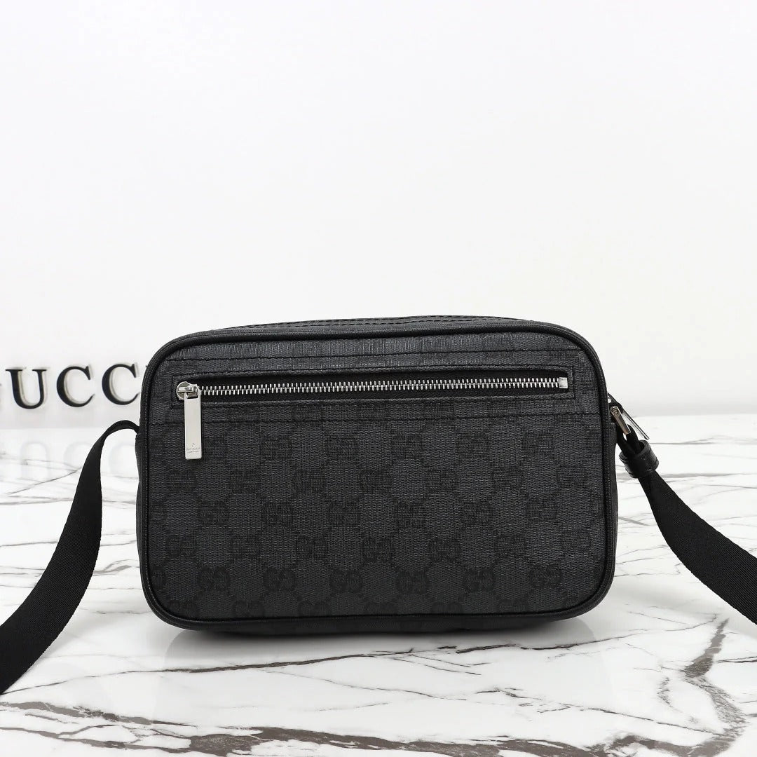 Gucci 2026 Essence Classic Mini Bag 22cm Black Canvas Leather