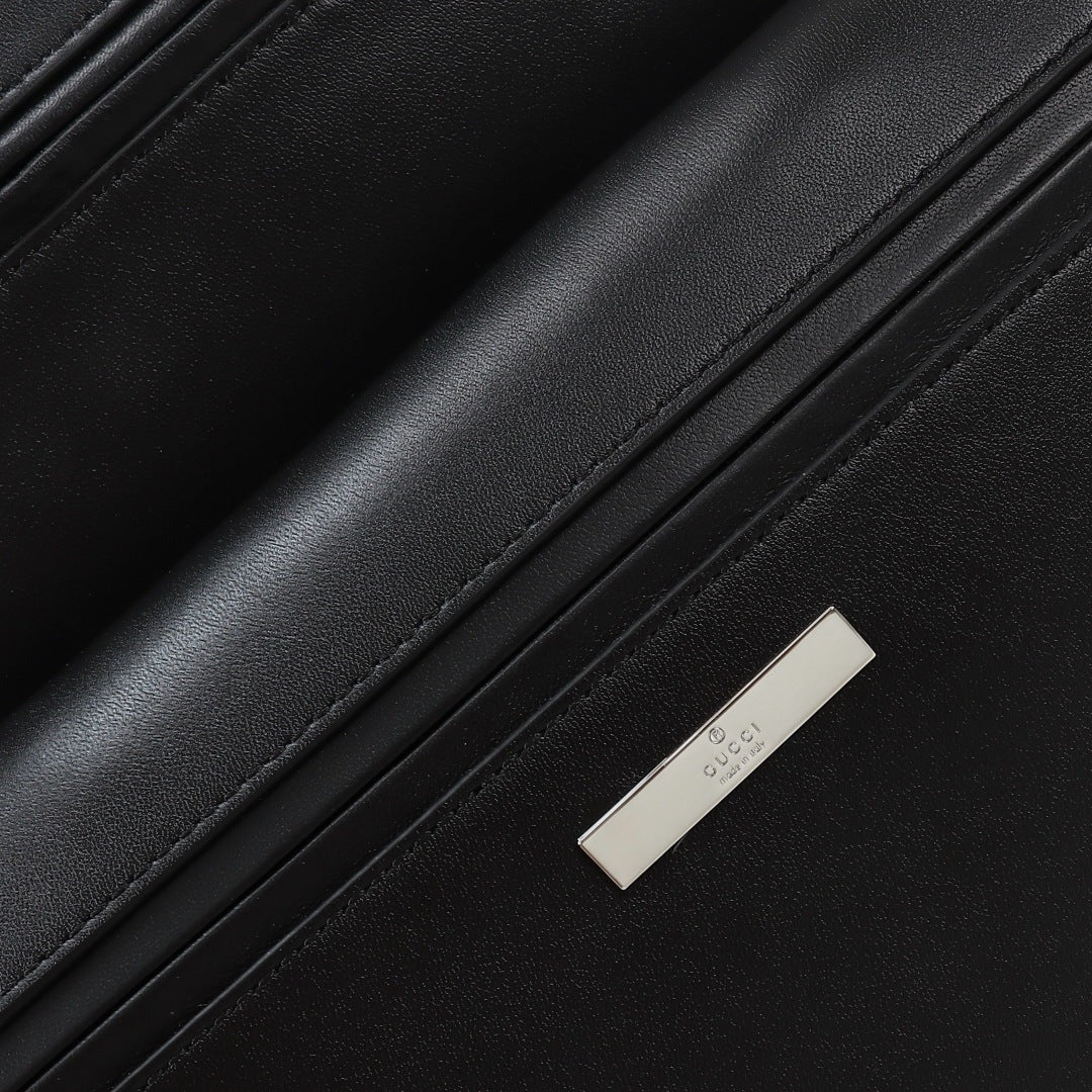 Gucci 2026 Tag Large Crossbody Bag Black Calfskin