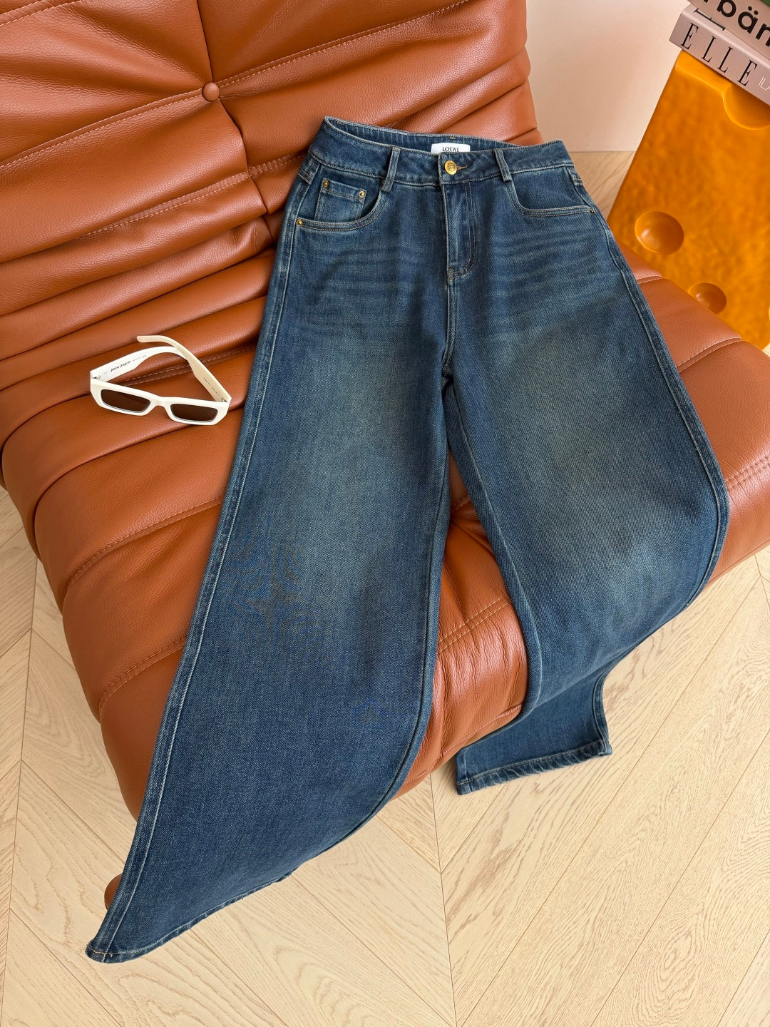 Loewe 26s Straight Leg Jeans Dusty Blue Denim 420918