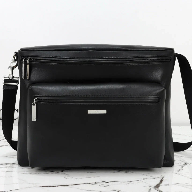 Gucci 2026 Tag Large Crossbody Bag Black Calfskin