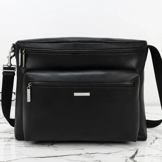 Gucci 2026 Tag Large Crossbody Bag Black Calfskin